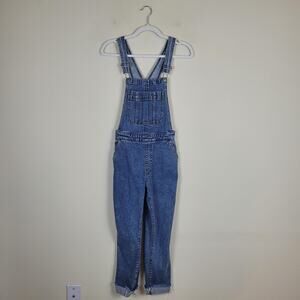 Abercrombie & Fitch Overalls 2‎ Blue Denim Bib Slim Jumpsuit Utility Cuffed Zip